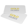 Individuell bedruckte Plastikkarten mit hochwertiger Heißfolienprägung in Gold und Silber von www.Druckshop-24.de