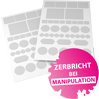 Sticker auf Sicherheits-Folie preiswert gedruckt von www.Druckshop-24.de