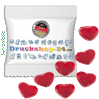 Fruchtgummi Herzen in individuell bedruckter Verpackung günstig geliefert von www.Druckshop-24.de