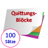 Quittungsblöcke mit je 100 Sätzen preiswert geliefert von Druckshop-24.de