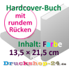 Bücher im Format 13,5×21,5 cm mit rundem Hardcover und farbigem Inhalt preiswert geliefert von Druckshop-24.de