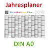 Jahresplaner im Format DIN A0 besonders preiswert von www.Druckshop-24.de