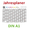 Jahresplaner im Format DIN A1 besonders preiswert von www.Druckshop-24.de