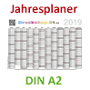 Jahresplaner im Format DIN A2 besonders preiswert von www.Druckshop-24.de