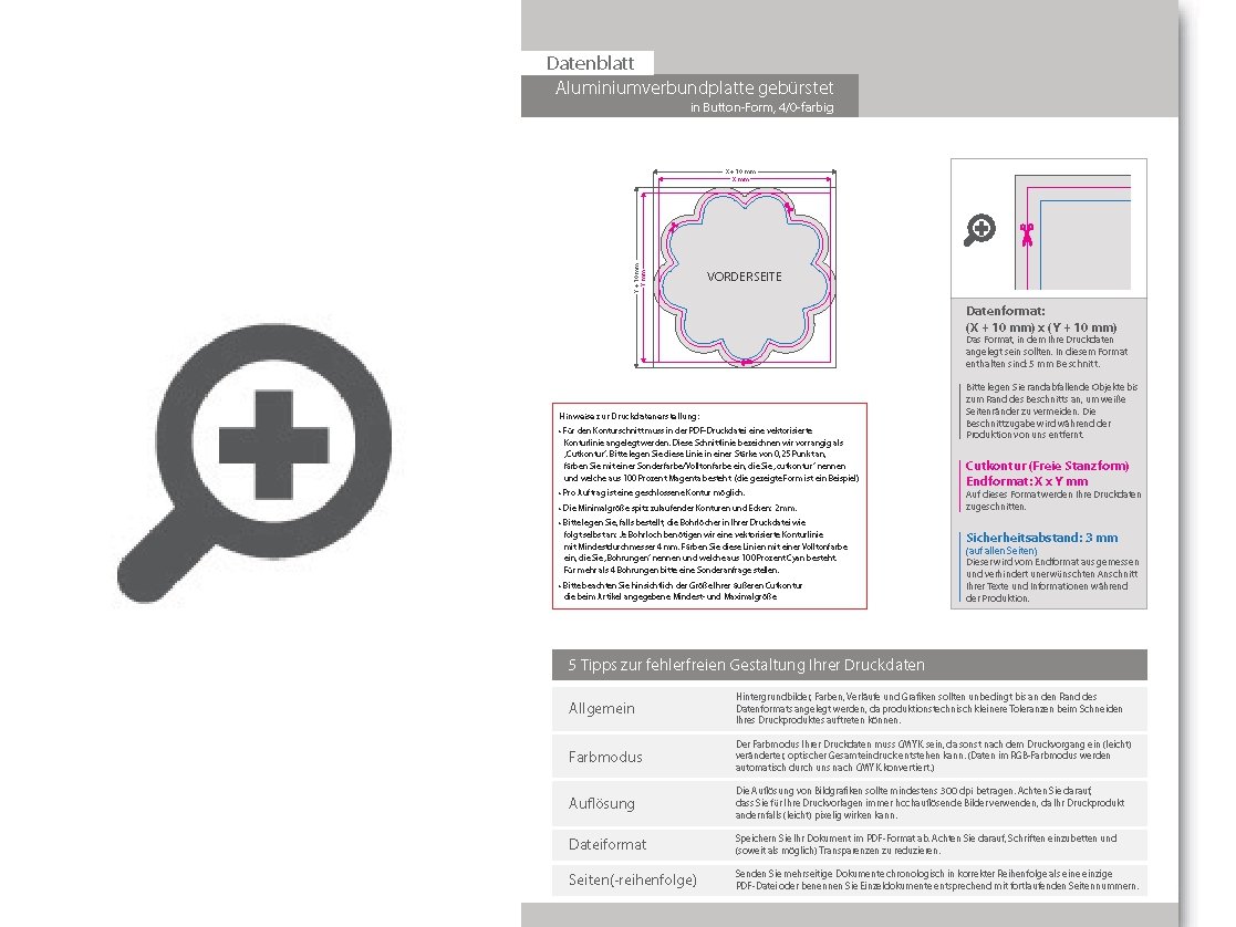 Product Bild aluminiumverbundplatte_silber_geb__rstet_mit_anti-graffiti-lack_gl__nzend_in_button-form_konturgefr__st___einseitig_4_0-farbig_bedruckt