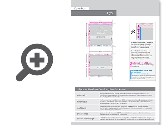 Product Bild flyer_quadrat_10_0_cm_x_10_0_cm__beidseitig_bedruckt_(4_4_farbig_+_2_sonderfarben_hks)