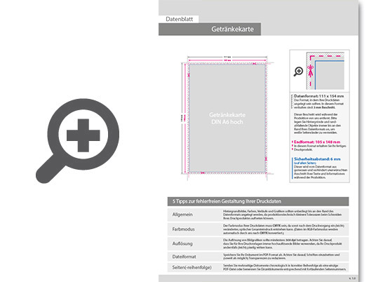 Product Bild getr__nkekarte_mit_2-fach_drahtheftung__endformat_din_a6__24-seitig