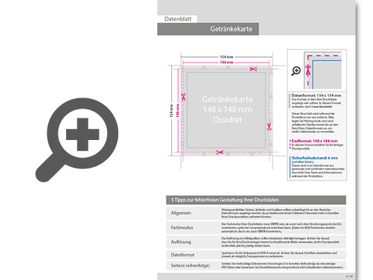 Product Bild getr__nkekarte_mit_2-fach_drahtheftung__endformat_quadrat_14_8_cm_x_14_8_cm__24-seitig