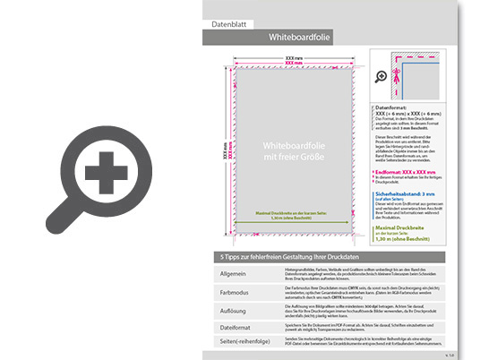 Product Bild hochwertige_whiteboard-folie_inkl__laminat_in_freier_gr____e_(rechteckig)_unbedruckt