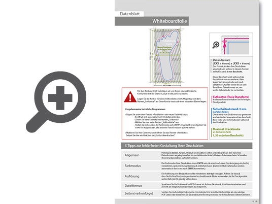 Product Bild hochwertige_whiteboard-folie_inkl__laminat_in_fu__abdruck-form_konturgeschnitten_unbedruckt