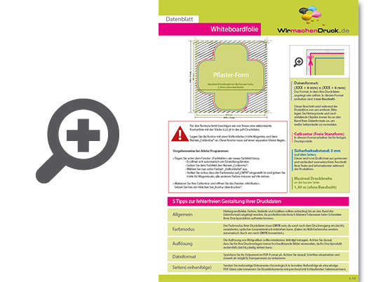 Product Bild hochwertige_whiteboard-folie_inkl__laminat_in_pflaster-form_konturgeschnitten___einseitig_4_0-farbig_bedruckt