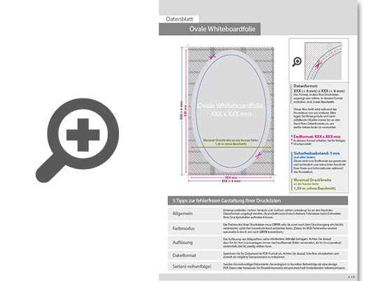 Product Bild hochwertige_whiteboard-folie_inkl__laminat_oval_(oval_konturgeschnitten)_unbedruckt