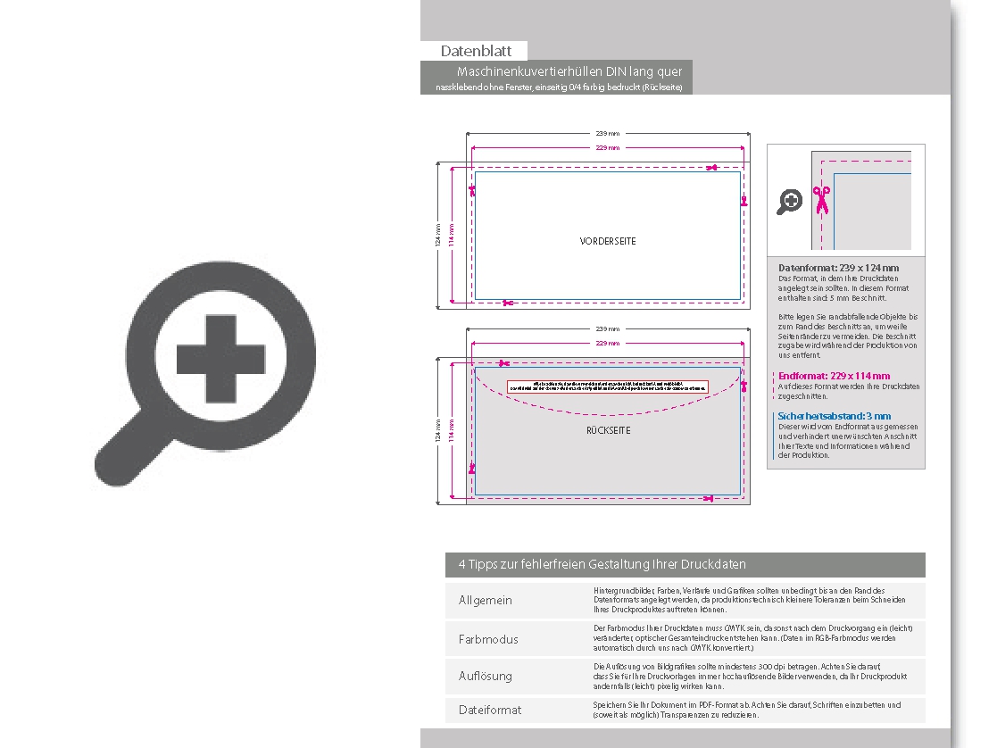 Product Bild maschinenkuvertierh__llen_din_lang_quer__nassklebend_ohne_fenster__einseitig_0_4_farbig_bedruckt_(r__ckseite)