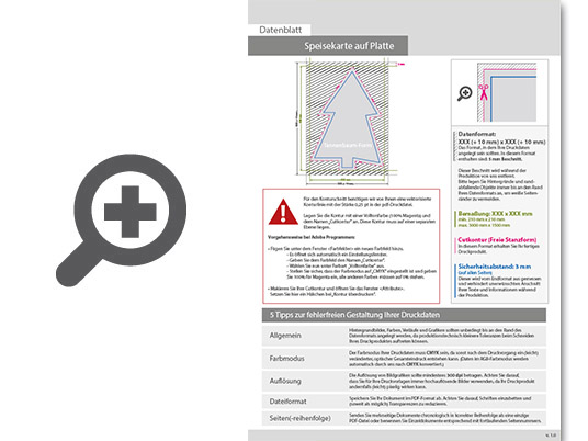 Product Bild speisekarte_auf_platte_in_tannenbaum-form_konturgefr__st___einseitig_4_0-farbig_bedruckt