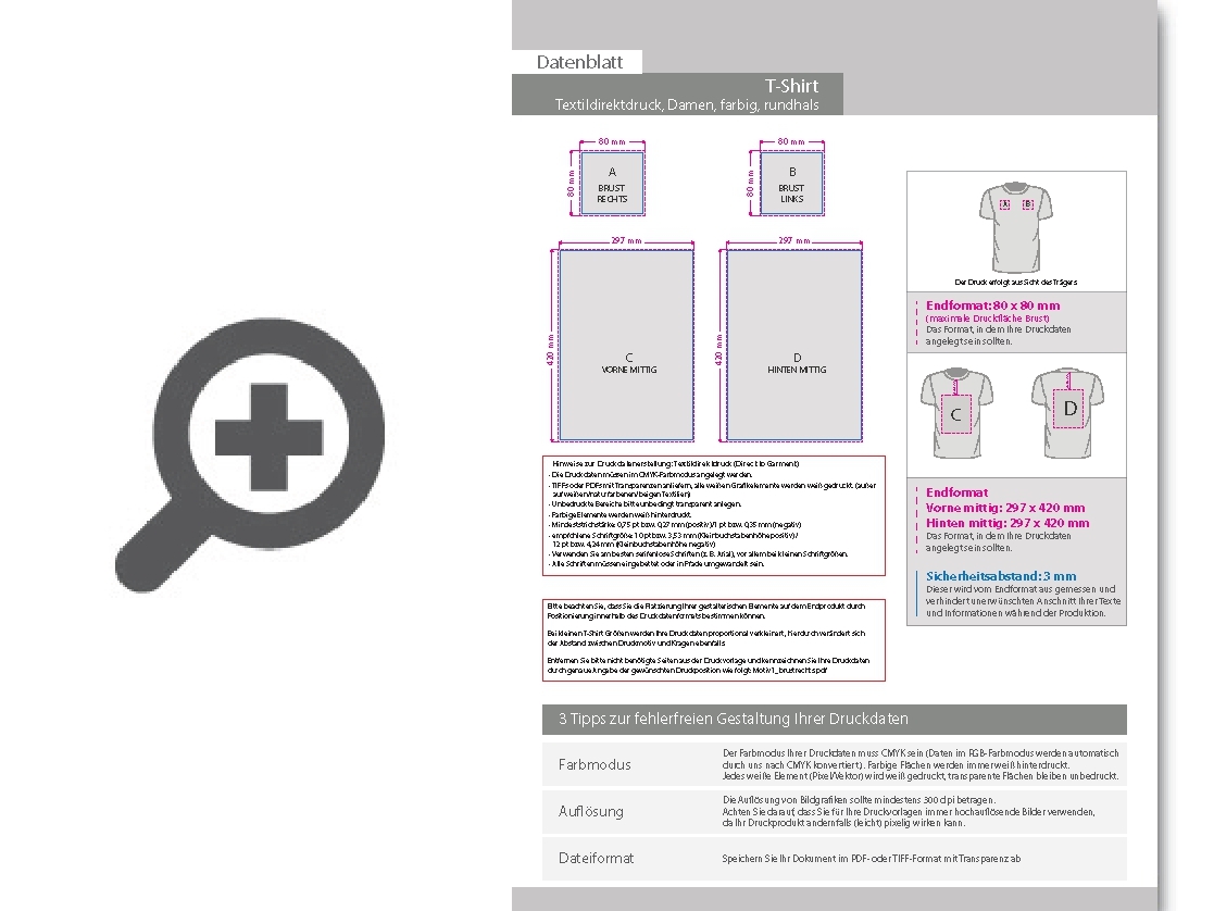 Product Bild t-shirt_damen_wei____budget_-_fruit_of_the_loom__mit_zwei_druckpositionen_(vorne_&_hinten)